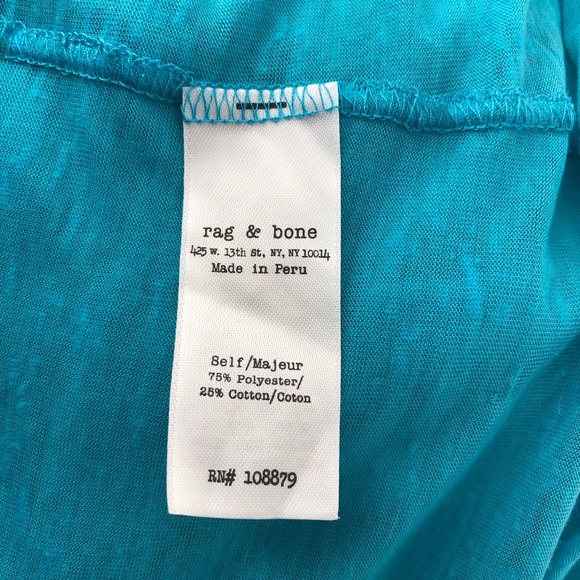 Rag & Bone Blue Knit Short Sleeve Tee, Size S - Picture 6 of 10